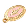 Golden Alloy Enamel Pendants KK-P197-16G-1-2