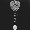 1Pc Heat Transfer Alloy Angel Wing Hanging Ornaments HJEW-BBC0001-15-7