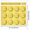 34 Sheets Self Adhesive Gold Foil Embossed Stickers DIY-WH0509-045-2