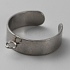 304 Stainless Steel Plain Band Open Cuff Ring Findings STAS-WH0048-02A-P-2