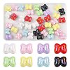 40Pcs UV Plating Opaque Acrylic Beads OACR-FS0002-28-1