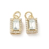 Brass Micro Pave Cubic Zirconia Pendants KK-C252-02F-G-1