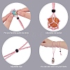 Braided Waxed Cotton Thread Cords Macrame Pouch Necklace Making AJEW-SW00022-04-3