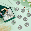 40Pcs Tibetan Style Hollow Alloy Pendants TIBEP-FH0001-29AS-5