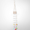 Flower Round Glass Beads Tassel Hanging Suncatchers for Window Garden Outdoor Decoration HJEW-WH20020-007C-6