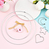 12Pcs 6 Styles Iron Ring for DIY Woven Net/Web with Feather IFIN-SP0001-50-5