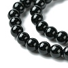 Natural Black Agate Round Beads Strands G-L086-A-01-3