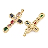 Brass Micro Pave Cubic Zirconia Pendants CU-CBADC6C-13G-08-2