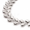 Enamel Wheat Link Chains Bracelet BJEW-P271-02P-01-3