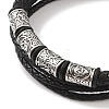 Braided Microfiber Leather Multi-strand Bracelets BJEW-B096-24AS-2