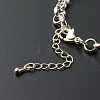304 Stainless Steel Rolo Chain Bracelet AJEW-JB01012-4