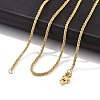 2mm Rack Plating Brass Wheat Chain Necklaces for Women Men MAK-L044-58G-1