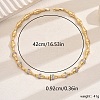 Brass Clear Cubic Zirconia Short Link Chain Women's Necklaces for Parties and Daily Wear OS4291-2-2