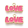 304 Stainless Steel Enamel Pendants X1-STAS-T068-02B-1