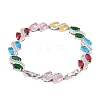 Platinum Tone Brass Micro Pave Cubic Zirconia Tennis Bracelets BJEW-B160-12P-6