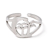 Non-Tarnish 304 Stainless Steel Open Cuff Rings RJEW-Q808-07P-2