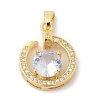 Brass Micro Pave Cubic Zirconia Pendants ZIRC-I069-01G-03-1