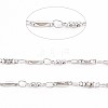 201 Stainless Steel Rectangle & Oval Link Chains STAS-N092-115-4