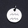 Non-Tarnish 201 Stainless Steel Charms STAS-T049-T643-11P-1