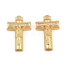 Easter Brass Micro Pave Clear Cubic Zirconia Pendants CU-CBADC6C-10G-01-1