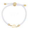 1pc Adjustable Nylon Cord Slider Bracelets for Women BJEW-LP0001-33D-G-1