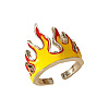 Brass Enamel Cuff Open Rings WG237BA-01-5