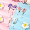Shell Pearl Dangle Earrings EJEW-TA00617-1