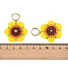 Glass Seed Bead Hoop Dangle Earrings EJEW-MZ00772-5