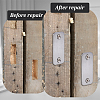 201 Stainless Steel Door Lock Hole Cover Plate DIY-WH0750-373B-4