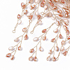 Glass Seed Beads Wire Wrapped Big Pendants X-FIND-S306-14F-1