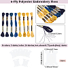 24 Skeins 3Bags 6-Ply Polyester Embroidery Floss OCOR-CY0003-42B-2