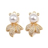 Brass Micro Pave Cubic Zirconia Pendants KK-A274-19G-1
