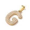 304 Stainless Steel Micro Pave Clear Cubic Zirconia Pendants CU-CBA703A-05G-G-2