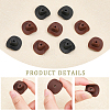 CHGCRAFT 16Pcs 2 Colors Silicone Beads SIL-CA0001-40-5