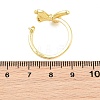 Butterfly Brass Micro Pave Cubic Zirconia & Enamel Cuff Ring Settings KK-CBAC351-05P-3