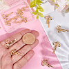 12Pcs Brass Micro Pave Clear Cubic Zirconia Pendants KK-BBC0022-12-3