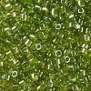 Transparent Colours Luster Glass Round Bugle Beads SEED-S045-001A-D01-3