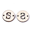 Unfinished Natural Poplar Wood Links Connectors WOOD-S045-140A-01S-2