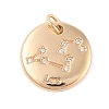 Brass with Clear Cubic Zirconia Pendants LS-KK-N256-24E-G-1