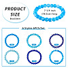 6Pcs 6 Styles 8mm Glass Round Beaded Stretch Bracelet Sets BJEW-TAC0021-4