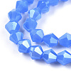 Imitation Jade Electroplate Glass Beads Strands EGLA-A039-J6mm-A04-2