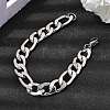 201 Stainless Steel Curb Chain Bracelets for Men STAS-T077-22A-03P-1