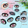 AHADEMAKER 6Pcs 3 Colors Plastic Beaded Sew on Eye Patches FIND-GA0002-49-4