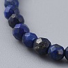 Natural Lapis Lazuli(Dyed) Beads Stretch Bracelets BJEW-JB04676-02-3