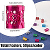 350Pcs 7 Colors Aluminum Dreadlocks Beads Hair Decoration ALUM-SC0001-11-2