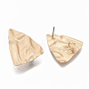 Eco-Friendly Iron Stud Earring Findings IFIN-T015-046G-NR-3