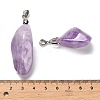 Natural Amethyst Pendants G-Z072-01P-3