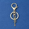 304 Stainless Steel Initial Letter Key Charm Keychains KEYC-YW00004-09-2