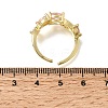Brass Micro Pave Cubic Zirconia Cuff Open Rings CU-CBA108A-13G-06-5