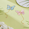 2Pcs 2 Colors Brass Bookmarks AJEW-LP0004-81A-1